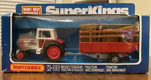 MATCHBOX SuperKings K-35 Massey Ferguson K-35 Tractor & Trailer from 1978 - Picture 1 of 8