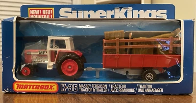 MATCHBOX SuperKings K-35 Massey Ferguson K-35 Tractor & Trailer from 1978 - Image 1 of 4