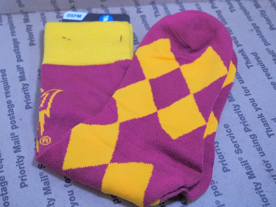 Arizona State Sun Devils NCAA For Bare Feet  Crew Socks Large new BX61 - Image 1 of 1