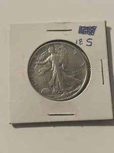 Moneta mezzo dollaro 1918-S Liberty che cammina - Foto 1 di 4