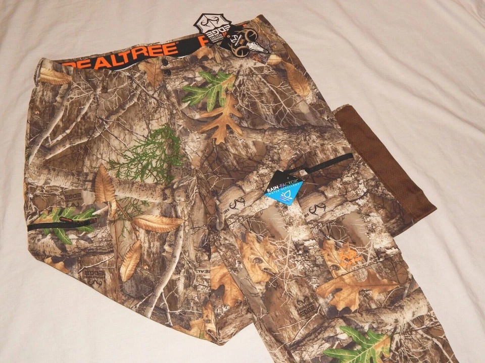 Mens Realtree Edge Pants Size 2xl 3xl Big Camo Water Rain Factor Cargo Hunting - Image 1 of 4