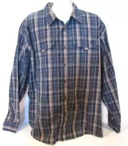Camicia uomo Wrangler 3X blu e beige a quadri con bottoni e tasche qualità premium - Foto 1 di 5