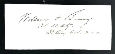 Autograph Civil War General William F Barry Artillery Cover