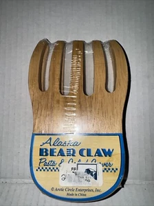 NUOVO Grizzies Artiglio Orso Insalata & Pasta Mani Legno Duro Nuovo con scatola 6" - Foto 1 di 3