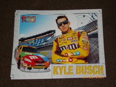 2009 KYLE BUSCH #18 M&M NASCAR POSTCARD Cover