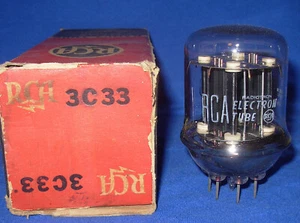 Tubo de vacío triodo doble RCA 3C33 NUEVO EN CAJA - Imagen 1 de 3