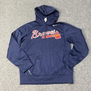 Atlanta Braves Hoodie Herren Small Blau Pullover MLB Sweatshirt Nike Therma Fit - Bild 1 von 9