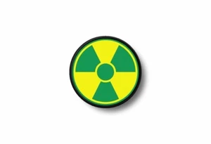 Patch badge embroidered border printed morale biker biohazard radiation danger G - Foto 1 di 1
