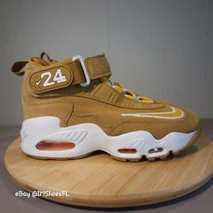Nike Air Griffey Max 1 Wheat Pollen White Suede Size 6Y Women Sz 7.5 DO6685-700 - Picture 1 of 14
