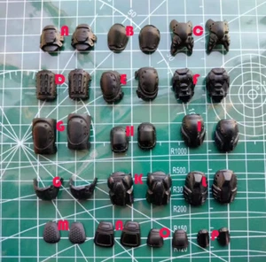 Genouillères tactiques PVC soldat masculin 1/12 modèle pour figurines 6'' - Photo 1 sur 2