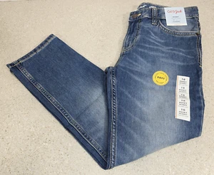 Cat & Jack Boys Husky Size 10 Stretch Skinny Jeans Medium Wash Adjustable Waist - Picture 1 of 17