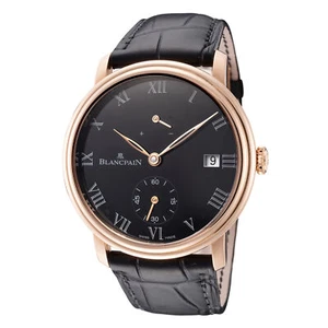 Orologio Blancpain Uomo Villeret Oro Rosa 18K 42mm Carica Manuale 6614-3637-55B - Foto 1 di 2