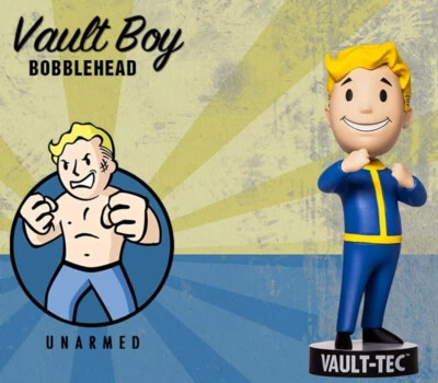 Gaming Heads Fallout 4 Vault Boy 111 UNARMED Bobblehead Figur Serie 2 | NEU! - Bild 1 von 4