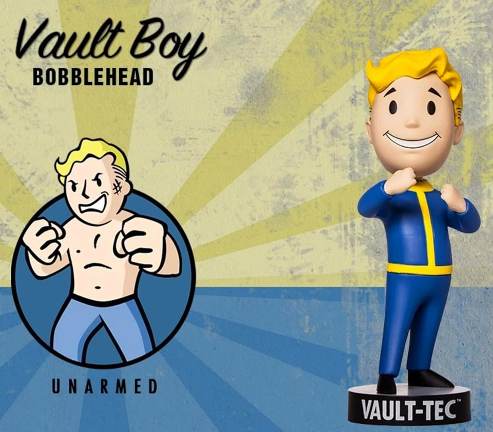 Gaming Heads Fallout 4 Vault Boy 111 UNARMED Bobblehead Figur Serie 2 | NEU! - Bild 1 von 4