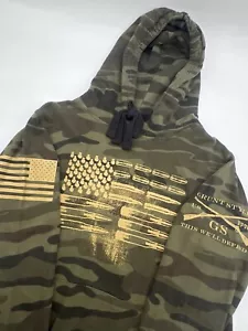 Grunt Style Herren Camouflage grün Kapuzenpullover Hoodie patriotisch USA Flagge Waffen Gr. S - Bild 1 von 8