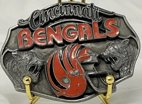 Vintage Limited Edition 1987 NFL Cincinnati Bengals Belt Buckle Siskyou Co Cover