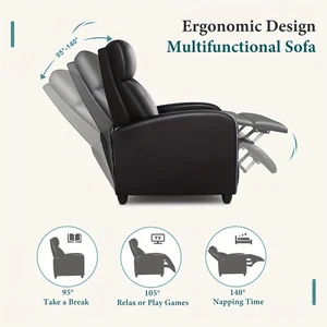 Massage Chair - Ergonomic, Bedroom Single Sofa Recliner with Lumbar Support - Picture 1 of 10