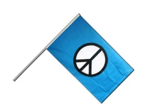 Stockflagge Stockfahne Peace-Symbol 60x90cm Fahne Flagge mit Stock - Bild 1 von 1