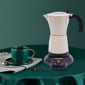 300ML 6Tassen Espressokocher Aluminium Elektrische Moka Topf Kaffeemaschine 480W - Bild 1 von 20