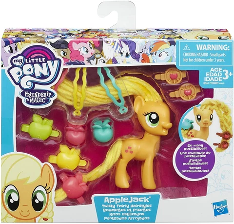 Hasbro My Little Pony Friendship Magic Twisty Twirly Hairstyles Applejack Figure Cover