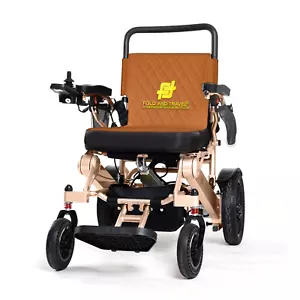 Fold And Travel Auto Fold Remote Control Lightweight Electric Power Wheelchair - Picture 1 of 12