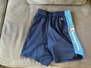 Champion Authentic Basketball Shorts Boys Size Small Blue Elastic Waist Pockets - Picture 1 of 4