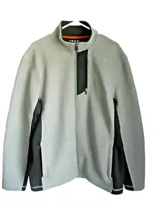 Chaqueta IZOD Advantage Para Hombre L NUEVA Cremallera Completa Gris Borde Negro - Imagen 1 de 4