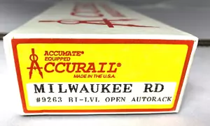 ACCURAIL HO Kit Millwaukee Road #9263 Bi-Level Open AUTORACK - Picture 1 of 4