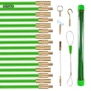 Fish Tape Wire Puller,22FT Fiberglass Fishing Wire, Wire Fishing Tools With 6... - Picture 1 of 6