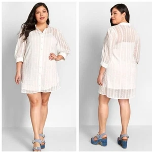 Modcloth Sheer Joy Embroidered Mini Dress NWT 3X - Picture 1 of 8