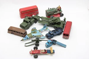 Fx12 Vintage Loose Dinky Die Cast Vehicles Inc 722 Harrier Mk1, Routemaster bus. - Picture 1 of 11
