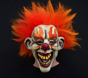 Scary Halloween Mask for adults - Killer Clown Halloween Flame Clown - Picture 1 of 6