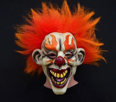 Scary Halloween Mask for adults - Killer Clown Halloween Flame Clown - Image 1 of 4