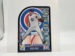 1999 Topps GALLERY OF HEROES 7 Kerry Wood Cubs RARE DIE CUT STAINED GLASS INSERT - Picture 1 of 2