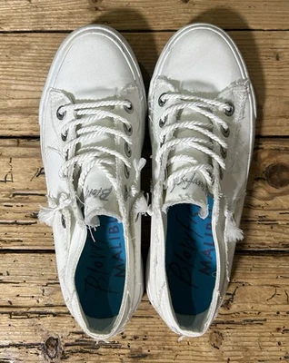 Zapatos deportivos informales con cordones Blowfish para mujer talla 7,5 blancos de lona Martina Foto 1 de 4