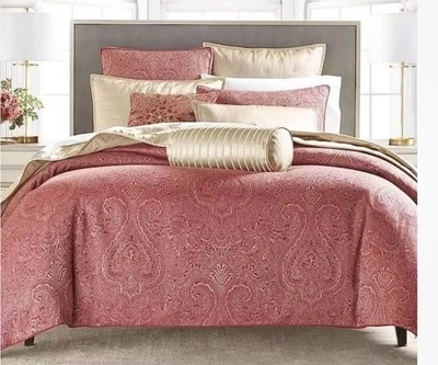 Hotel Collection Regal Paisley Duvet Cover Full/Queen, Red, 3 Piece With Shams - Image 1 of 4