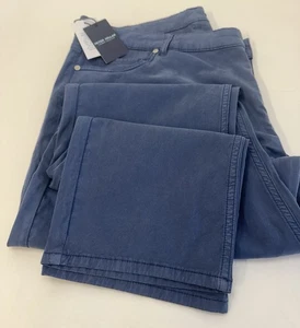 Neu mit Etikett Peter Millar Crown Crafted Wayfare 5-Pocket-Hose RIVI blau Größe 42 x 32 200 $ - Bild 1 von 11