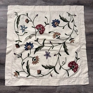 Leinenquelle Euro Schein Sloane Garten Crewel bestickt Landhaus Kern Blumen - Bild 1 von 9