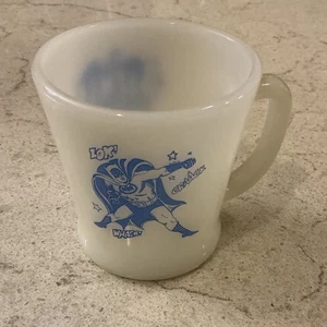 Tazza da caffè vintage anni 60 Anchor Hocking Fire King BATMAN in vetro latte. - Foto 1 di 4