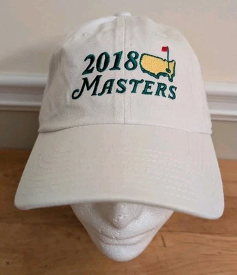 Gorra Masters 2018 blanca Augusta National Golf correa ajustable nueva con etiquetas Foto 1 de 4