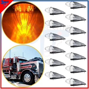 13x 17Diodes Clear/Amber Roof Cab Marker Upper Light For Freightliner Mack Truck - Picture 1 of 9