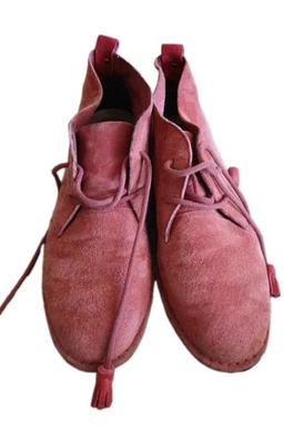 Hush Puppies Bounce Medium Moyen Maroon Suede Ankle-High Boot Womens Size 8.5 - Image 1 of 4