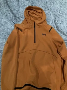 Under Armour Men's Unstoppable Fleece Hoodie-Orange, Size small - Picture 1 of 3
