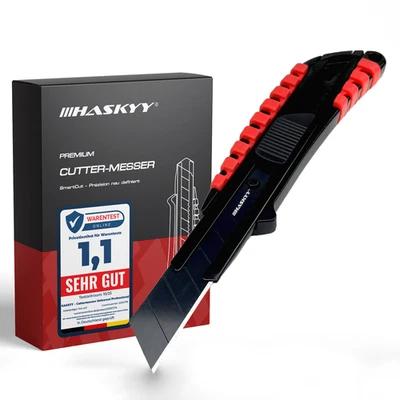 Cuttermesser Aluminium 18mm Teppichmesser Paketmesser Kartonmesser SK5 Klinge - Bild 1 von 4