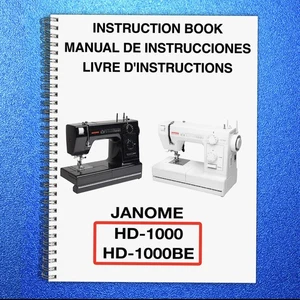 JANOME HD1000 HD1000BE Sewing Machine User Operation Manual - TOUGH LOOP BINDING - Picture 1 of 5