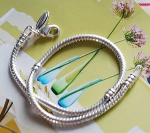 9 ZOLL SILBER ARMBAND KARABINERVERSCHLUSS SCHNAPPVERSCHLUSS FÜR EUROPÄISCHE PERLE/CHARM L9 - Bild 1 von 2