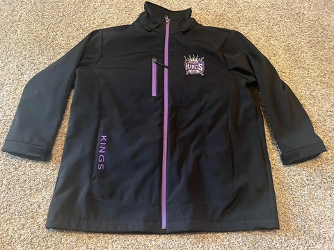 Sacramento Kings Adidas NBA Basketball Full Warm Jacket Full Zip Shell Jacket Cover