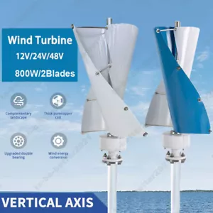 800W Vertical Axis Wind Turbine Generator Electromagnetism System w/ Controller - Picture 1 of 18