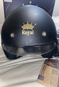 Royal M139 Open Face Motorcycle Helmet - Retro Motorcycle Helmets Medium - Picture 1 of 6