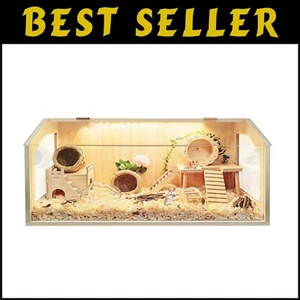 Premium Durable Wood Cage for Hamsters & Small Pets - Ventilated & Easy Clean - Picture 1 of 8